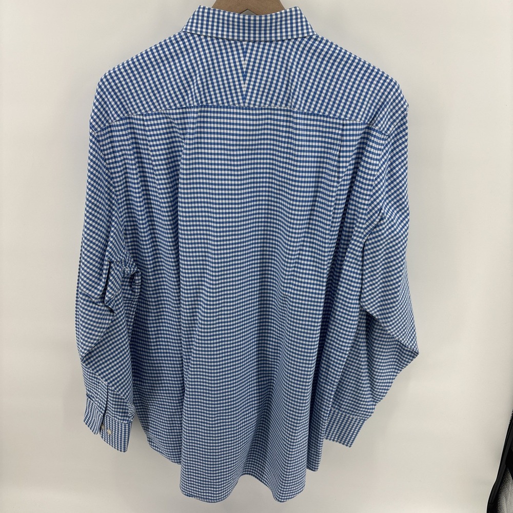 Charles Tyrwhitt Weekend Shirt Men's XL Blue White Check Classic Fit Non Iron - Picture 3 of 10